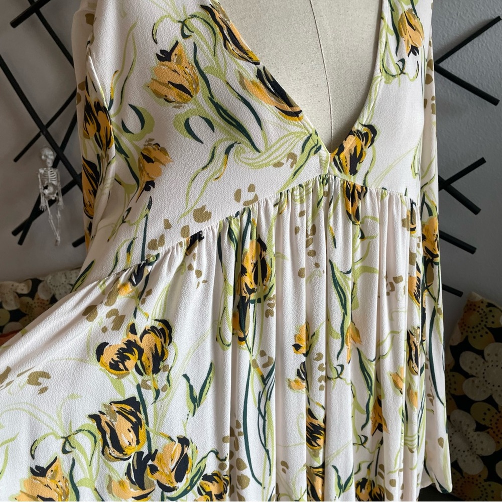 Free People, Long Sleeve, Flower Print Top - Picture 4 of 4